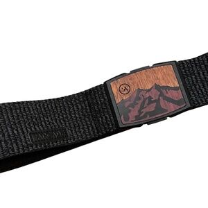 Arcade Belt Woody Heather Limo Webbing Repreve Gray Black Belt OS